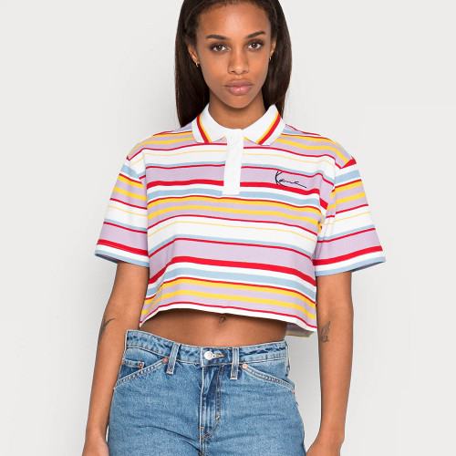 Karl Kani Γυναικεία μπλούζα Chest Signature Stripe Polo Short Tee